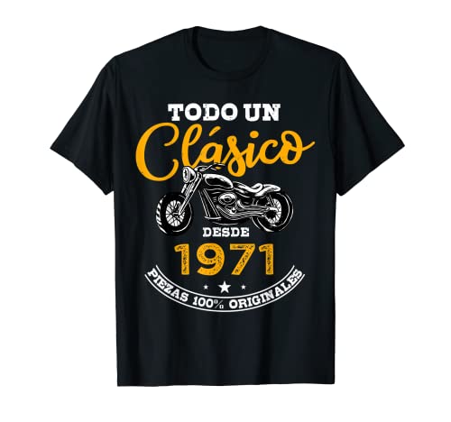 Oferta Motero Un Nacido 1971 años Camiseta