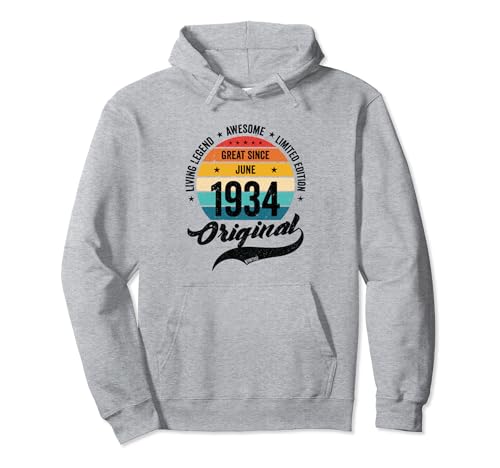 Consigue ahora Junio 1934 Regalos Cumpleaños Retro Años Vintage Bday Clásico Sudadera con Capucha Rebajas 2024 | regaloscumple.com