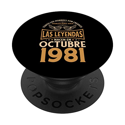 Consigue ahora Cumpleaños Hombre Regalos Las Leyendas Octubre Cumpleaños 1981 PopSockets PopGrip Intercambiable Top Precio 2024 | regaloscumple.com