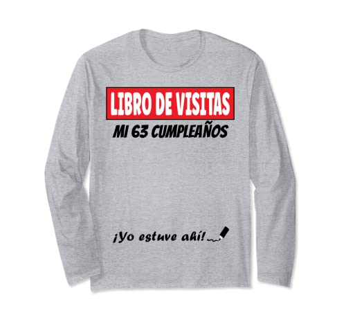 Comprar Libro De Visitas - 63 Años Cumpleaños Divertido Regalo 1958 Manga Larga Ideas para regalar Top Precio 2024 | regaloscumple.com