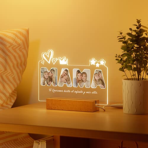 Ofertas de última hora IDIY Lampara Personalizada con tu Foto - Marcos con Profundidad LED 3D  Regalo Día   la Madre  Mamá Regalo Original para Cumpleaños  Navidad  Acción   Gracias
