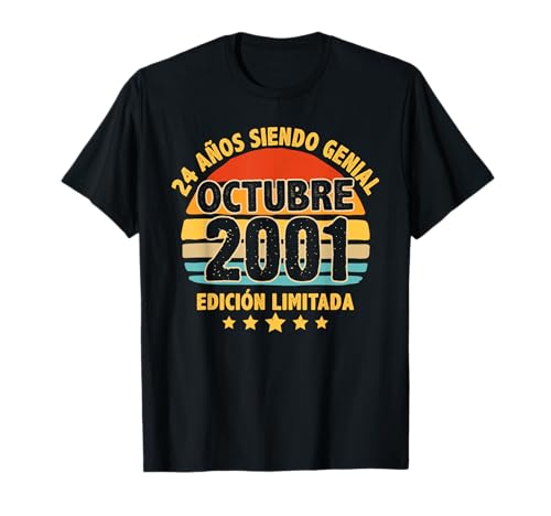 Comprar Octubre 2001 24 Años Hombre Cumpleaños Ideas para regalar Regalo Octubre 2001 Camiseta Rebajas 2025 | regaloscumple.com