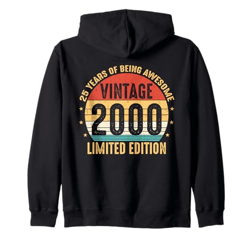 Consigue ahora Regalos Ideas para regalar 25 años Vintage 2000 Edición Limitada 25 Cumpleaños Sudadera con Capucha Top Precio 2024 | regaloscumple.com