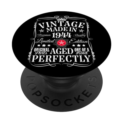 Consigue ahora Decoraciones vintage 80 cumpleaños vintage 1944 80 cumpleaños PopSockets PopGrip Intercambiable Top Ideas para regalar Precio 2024 | regaloscumple.com