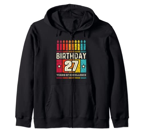 Comprar Retro 27 años excelencia Ideas para regalar 27 años regalos cumpleaños 27 Sudadera con Capucha Ofertas 2024 | regaloscumple.com