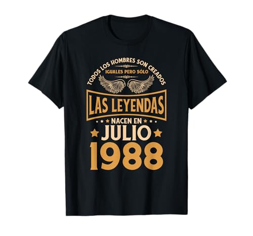Comprar Cumpleaños Hombre Regalos Las Leyendas Julio 1988 Navidad Camiseta Rebajas 2024 | regaloscumple.com