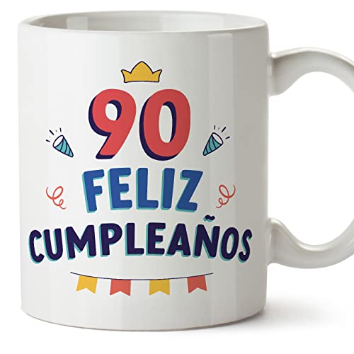 Comprar MUGFFINS Tazas 90 Cumpleaños - En Español - ¡Feliz Cumpleaños! - 11 oz / 330 ml - Regalo original y Navidad divertido Top Precio 2024 | regaloscumple.com