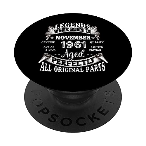 Consigue ahora Leyendas nacieron en BlackFriday noviembre 1961 regalo cumpleaños PopSockets PopGrip Intercambiable Ofertas 2025 | regaloscumple.com