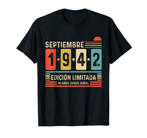 Consigue ahora 80 Regalos Años Septiembre 1942 Leyenda Regalo 80 Cumpleaños Camiseta Rebajas 2024 | regaloscumple.com