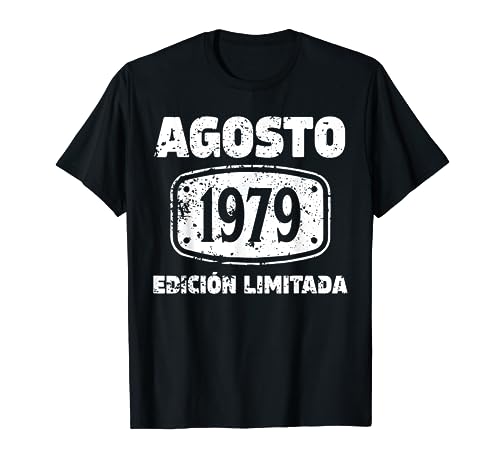 Comprar 44 Años Cumpleaños 1979 Hombre 44 Catálogo Agosto Edición Limitada Camiseta Ofertas 2024 | regaloscumple.com