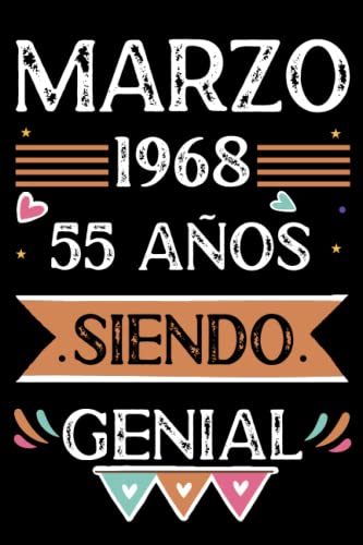 Consigue ahora CUADERNO Marzo 1968 55 Años Siendo Genial: Libro visitas cuaderno 110 páginas felicitaciones idea regalo regalo Para la esposa novia Regalos mujer La madre Ofertas 2024 | regaloscumple.com