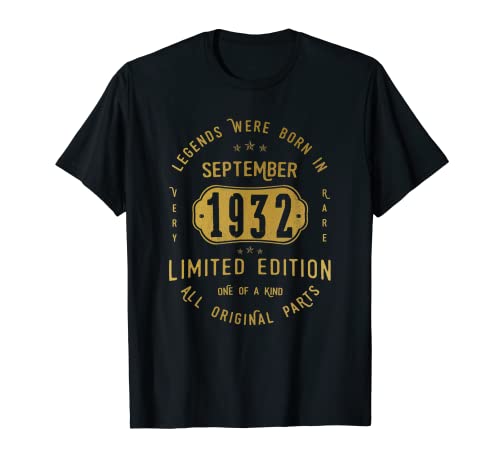 Comprar Legends Were Catálogo Born In September 1932 Cumpleaños Camiseta Top Precio 2025 | regaloscumple.com
