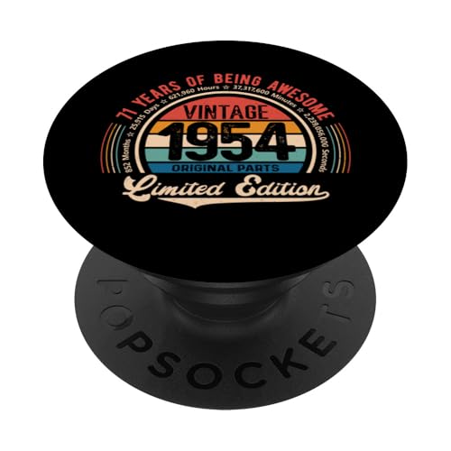 Comprar BlackFriday Vintage 71 cumpleaños 71 años ser impresionante nacido en 1954 PopSockets PopGrip Adhesivo Rebajas 2024 | regaloscumple.com