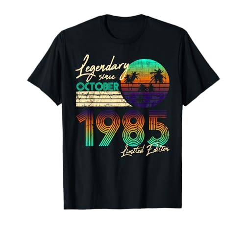 Comprar Legendario cumpleaños desde octubre Navidad 1985. Camiseta Rebajas 2025 | regaloscumple.com