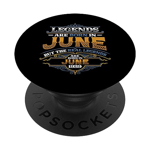 Consigue ahora Las leyendas nacen en junio 1939 Cumpleaños para hombres BlackFriday PopSockets PopGrip Adhesivo Ofertas 2025 | regaloscumple.com