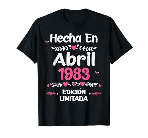 Comprar 40 Años Regalo Cumpleaños 1983 Mujer Cumpleaños 40 Años Abril Camiseta Rebajas 2023 | regaloscumple.com
