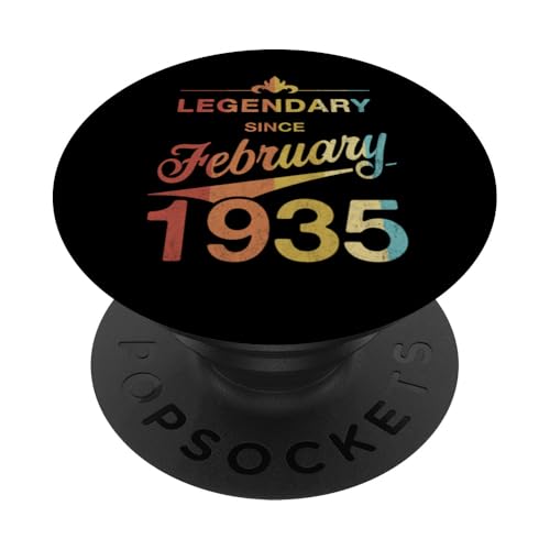 Comprar 90 cumpleaños Nacido en Febrero 1935 Vintage 90 años PopSockets PopGrip Promoción Adhesivo Rebajas 2024 | regaloscumple.com