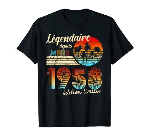Comprar Cumpleaños Nacidos En Legendario Navidad Desde Regalo Marzo 1958 Camiseta Rebajas 2025 | regaloscumple.com