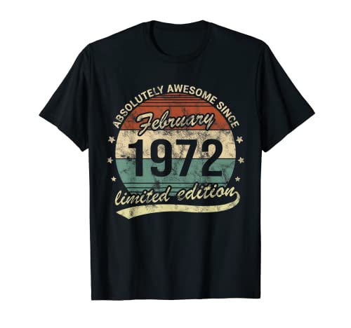 Comprar Absolutely Awesome Since Febrero Cumpleaños 1972 Vintage Cumpleaños Camiseta Top Precio 2024 | regaloscumple.com