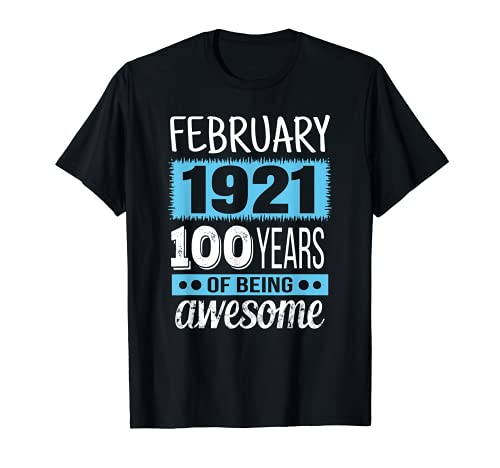 Comprar Febrero 1921 divertido regalo – 100 cumpleaños Ideas para regalar febrero Camiseta Top Precio 2024 | regaloscumple.com