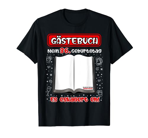 Consigue ahora Mi 36 cumpleaños libro visitas para firmar 36 años Camiseta Top Promoción Precio 2025 | regaloscumple.com