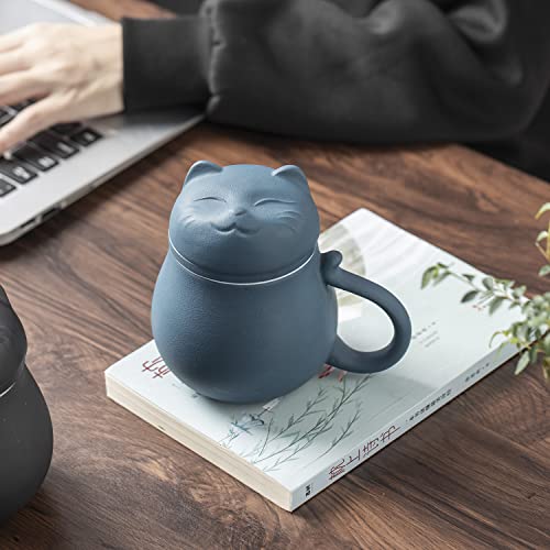 Comprar ahora Colador té y tapa (14 oz), taza té con diseño gatos