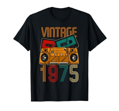 Comprar 47 aniversario Promoción regalo cumpleaños - Vintage 1975 Camiseta Top Precio 2024 | regaloscumple.com