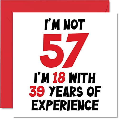 Oferta Tarjeta 57 experiencia hombres, 57, 39 experiencia, tarjeta cumpleaños años papá, nan, 145 x mm