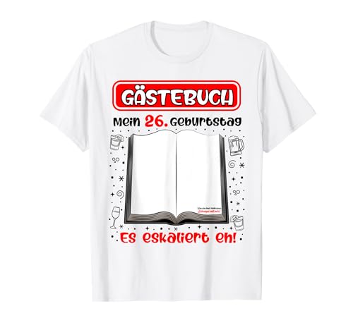 Comprar Mi 26 cumpleaños libro visitas para firmar 26 años Camiseta Navidad Rebajas 2025 | regaloscumple.com