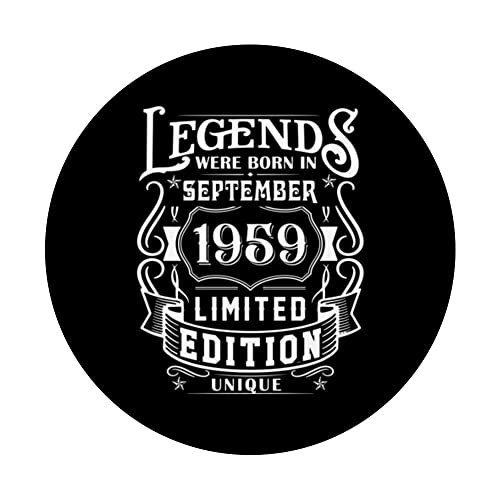 Ofertas Cumpleaños Septiembre 1959 Edición Limitada Regalo Vintage PopSockets PopGrip Intercambiable