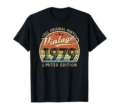 Comprar Vintage 1979 Edición Limitada Retro Nacido en 1979 Hombres Regalos Mujeres Camiseta Top Precio 2025 | regaloscumple.com