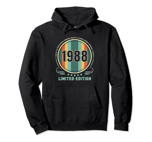 Consigue ahora Regalos Camiseta vintage 1988 para mujer edición limitada cumpleaños 1988 Sudadera con Capucha Ofertas 2024 | regaloscumple.com