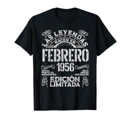 Consigue ahora Las Leyendas Nacen En Febrero 1956 68 Años Cumpleaños Regalos Camiseta Ofertas 2024 | regaloscumple.com