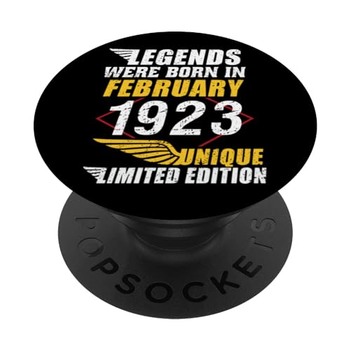 Consigue ahora Cumpleaños Febrero 1923 Edición Limitada Regalo February PopSockets PopGrip Promoción Intercambiable Top Precio 2024 | regaloscumple.com