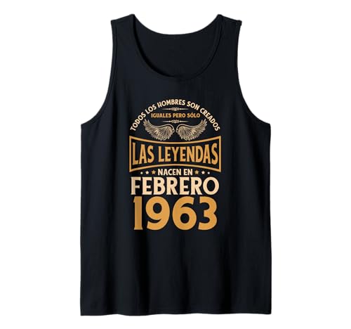 Comprar Cumpleaños Hombre Regalos Las Leyendas Febrero 1963 Camiseta sin Mangas Navidad Rebajas 2024 | regaloscumple.com