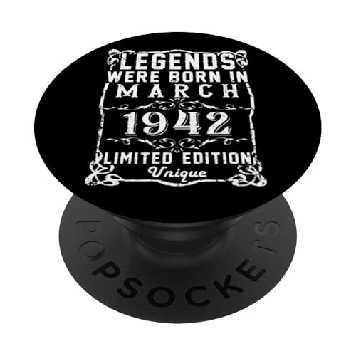 Consigue ahora Cumpleaños Marzo 1942 Edición Limitada Regalo Ideas para regalar March 1942 PopSockets PopGrip Intercambiable Top Precio 2024 | regaloscumple.com