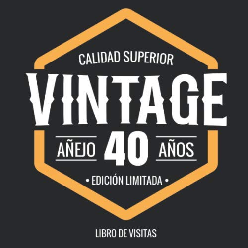 Consigue ahora Vintage: Libro Visitas Para 40 Ideas para regalar Cumpleaños Dimensiones 21x21 cm 80 Páginas Top Precio 2023 | regaloscumple.com