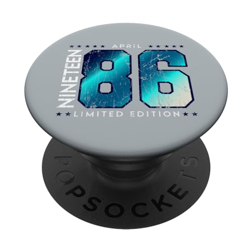 Consigue ahora BlackFriday 1986 abril Mes Año nacimiento Cumpleaños PopSockets PopGrip Intercambiable Rebajas 2024 | regaloscumple.com