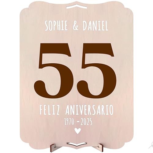 Comprar Nagu® 55- Regalos Aniversario Bodas cumpleaños 55 años. Tarjeta felicitacion o topper e ideas originales decoracion para hombres o mujer en el Aniversario madre y Navidad padre mamá papá Ofertas 2024 | regaloscumple.com
