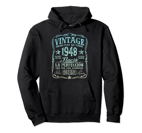 Comprar Vintage 1948 Classic 76 Cumpleaños Cumpleaños Edición Limitada Sudadera con Capucha Rebajas 2024 | regaloscumple.com