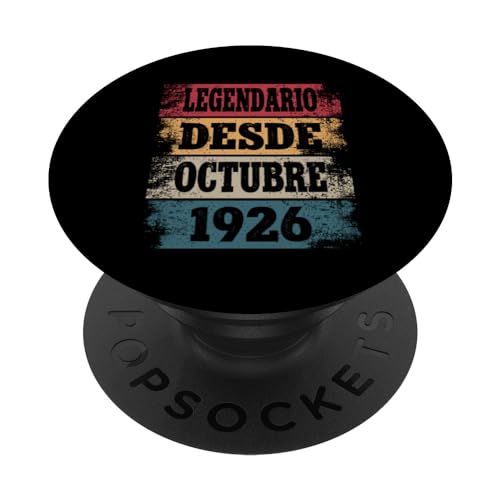 Comprar Legendario Desde Octubre 1926 - Cumpleaños 98 Años BlackFriday PopSockets PopGrip Intercambiable Ofertas 2025 | regaloscumple.com
