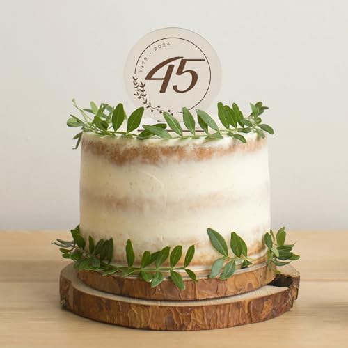 Ofertas Nagu® 45- Regalos Aniversario, Bodas, cumpleaños 45 años. Tarjeta felicitacion o topper e ideas originales de decoracion para hombres mujer, en el Aniversario madre y padre, mamá papá