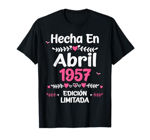 Comprar 66 Años Promoción Regalo Cumpleaños 1957 Mujer 66 Años Abril Camiseta Top Precio 2024 | regaloscumple.com