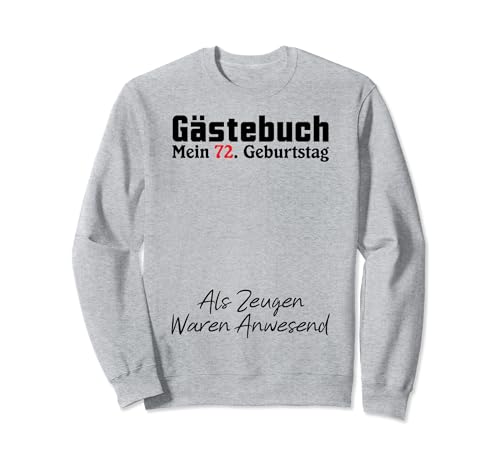 Consigue ahora Gästebuch Mein 72. Geburtstag Libro Ideas para regalar visitas Firma Sudadera Rebajas 2025 | regaloscumple.com