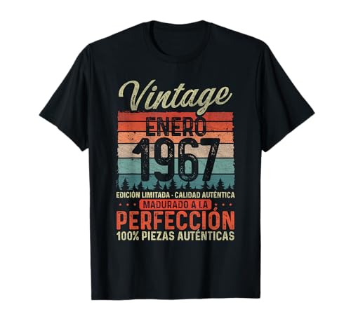 Comprar Enero 1967 Vintage Regalo Cumpleaños 57 Años Cumpleaños Hombre Camiseta Top Precio 2024 | regaloscumple.com