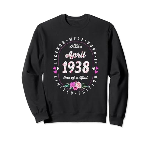 Consigue ahora Cumpleaños Floral - Las Leyendas Catálogo nacen en Abril 1938 Sudadera Top Precio 2025 | regaloscumple.com