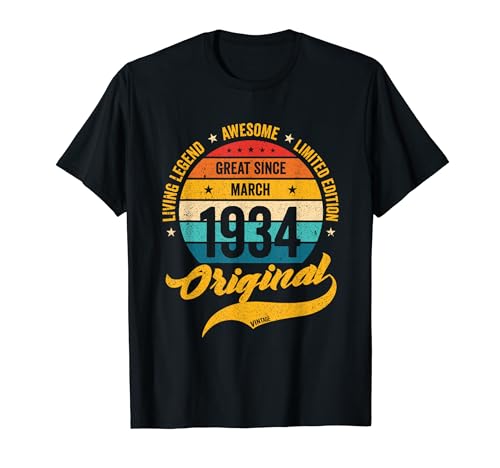 Consigue ahora 90 Cumpleaños Catálogo Retro Marzo 1934 Vintage Bday Classic Camiseta Rebajas 2024 | regaloscumple.com