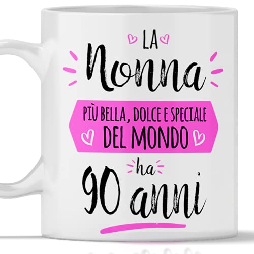 Consigue ahora Taza regalo abuela 90 años idea Ideas para regalar cumpleaños mujer Top Precio 2024 | regaloscumple.com