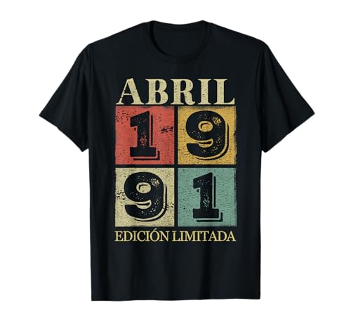 Consigue ahora 32 Años Cumpleaños Ideas para regalar 1991 Hombre 32 Abril Edición Limitada Camiseta Ofertas 2024 | regaloscumple.com