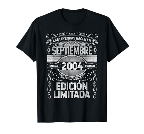 Comprar Las Leyendas nacen Navidad en Septiembre 2004 - 20 Años Camiseta Rebajas 2024 | regaloscumple.com